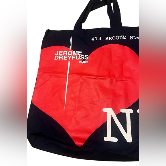 Jerome Dreyfuss Navy Tote with Red Heart - Picture 4 of 9